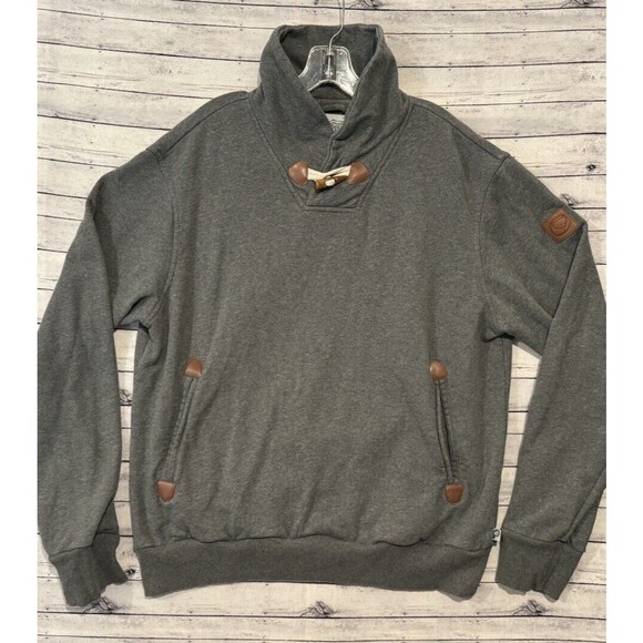 PENFIELD TRAILWEAR Pullover Sweatshirt Sz XL Gray Shawl Neck Toggle Closure - Picture 3 of 16